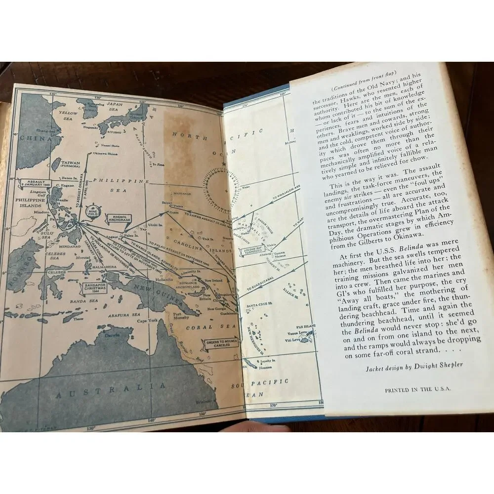 Away All Boats Vintage Book 1954 Hardcover DustJacket Military WWII Pacific VTG‎